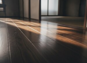 フローリングの床のクローズアップ（イメージ）